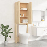 Washing Machine Cabinet Sonoma Oak 64x25.5x190 cm - Low Angle