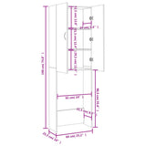 Washing Machine Cabinet Sonoma Oak 64x25.5x190 cm - Extra Image