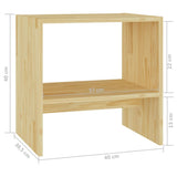 Bedside Cabinet 40x30.5x40 cm Solid Pinewood - Low Angle