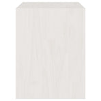 Bedside Cabinet White 40x30.5x40 cm Solid Pinewood
