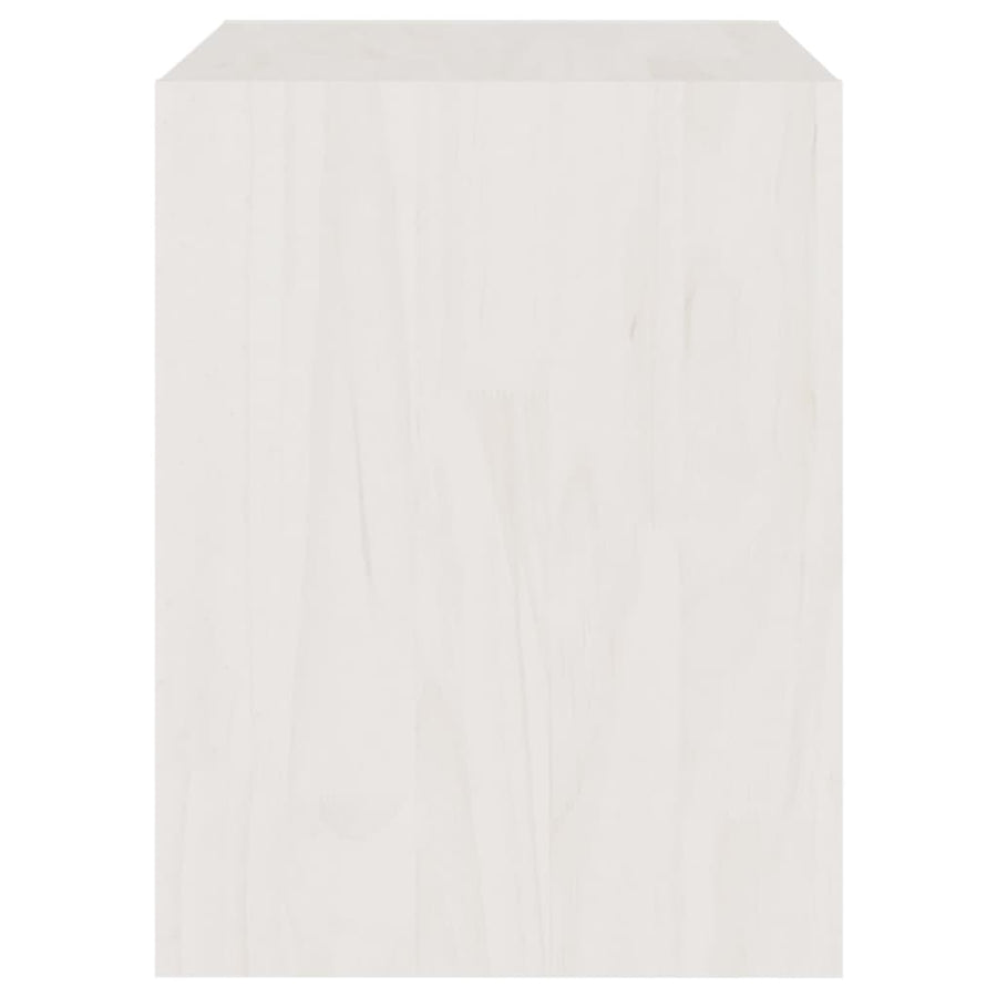 Bedside Cabinet White 40x30.5x40 cm Solid Pinewood
