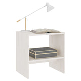 Bedside Cabinets 2 pcs White 40x30.5x40 cm Solid Pinewood - Top-Down View