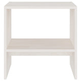 Bedside Cabinets 2 pcs White 40x30.5x40 cm Solid Pinewood - 45-Degree Angle
