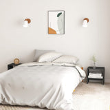 Bedside Cabinet Grey 40x30.5x40 cm Solid Pinewood - Side View