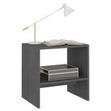 Bedside Cabinet Grey 40x30.5x40 cm Solid Pinewood