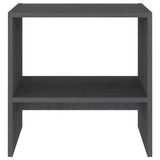 Bedside Cabinet Grey 40x30.5x40 cm Solid Pinewood - 45-Degree Angle