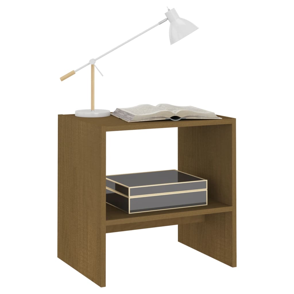Bedside Cabinet Honey Brown 40x30.5x40 cm Solid Pinewood
