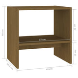 Bedside Cabinet Honey Brown 40x30.5x40 cm Solid Pinewood