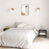 Bedside Cabinet Black 40x30.5x40 cm Solid Pinewood - Side View