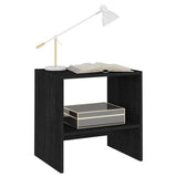Bedside Cabinet Black 40x30.5x40 cm Solid Pinewood