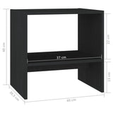 Bedside Cabinet Black 40x30.5x40 cm Solid Pinewood - Low Angle
