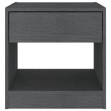 Bedside Cabinet Grey 40x31x40 cm Solid Pinewood