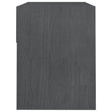 Bedside Cabinet Grey 40x31x40 cm Solid Pinewood - 45-Degree Angle