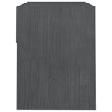 Bedside Cabinets 2 pcs Grey 40x31x40 cm Solid Pinewood - Close-Up Angle