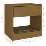 Bedside Cabinet Honey Brown 40x31x40 cm Solid Pinewood - Close-Up Angle