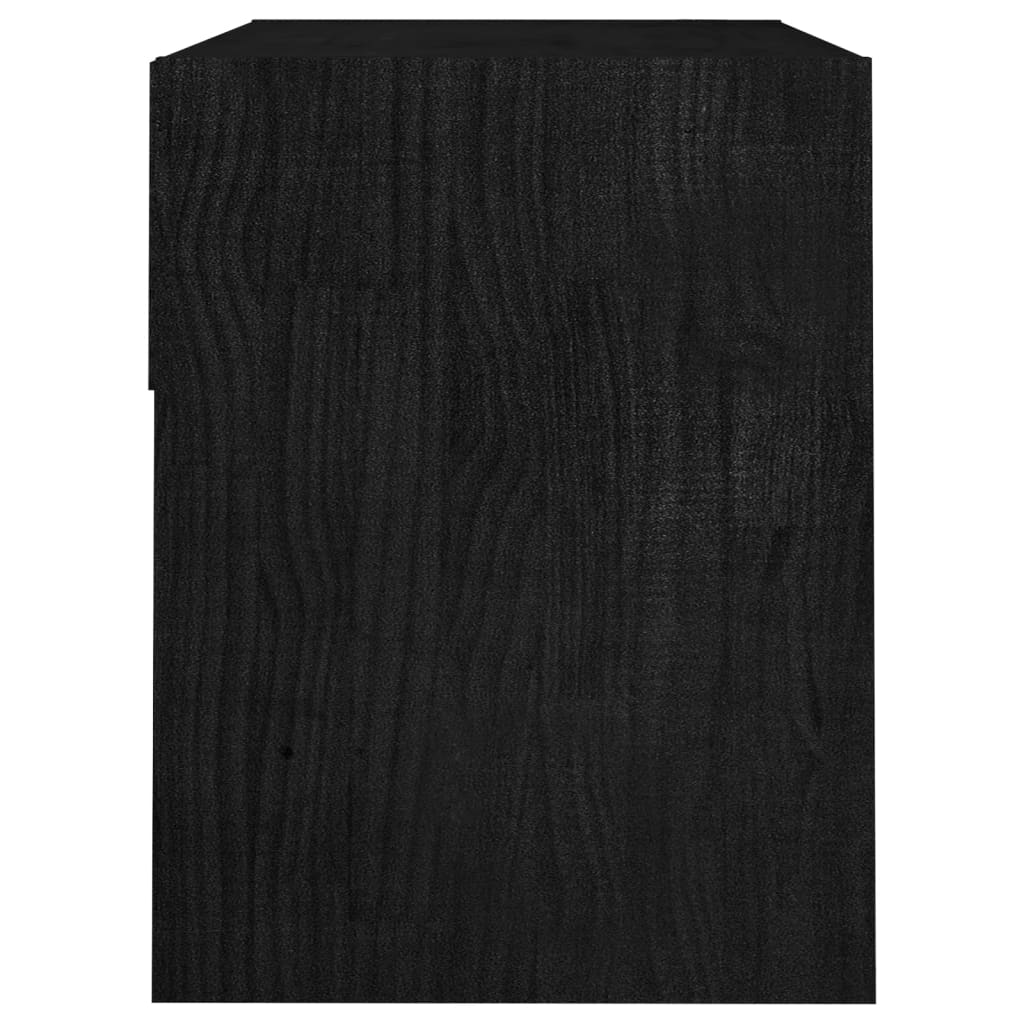 Bedside Cabinet Black 40x31x40 cm Solid Pinewood