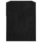 Bedside Cabinet Black 40x31x40 cm Solid Pinewood - 45-Degree Angle