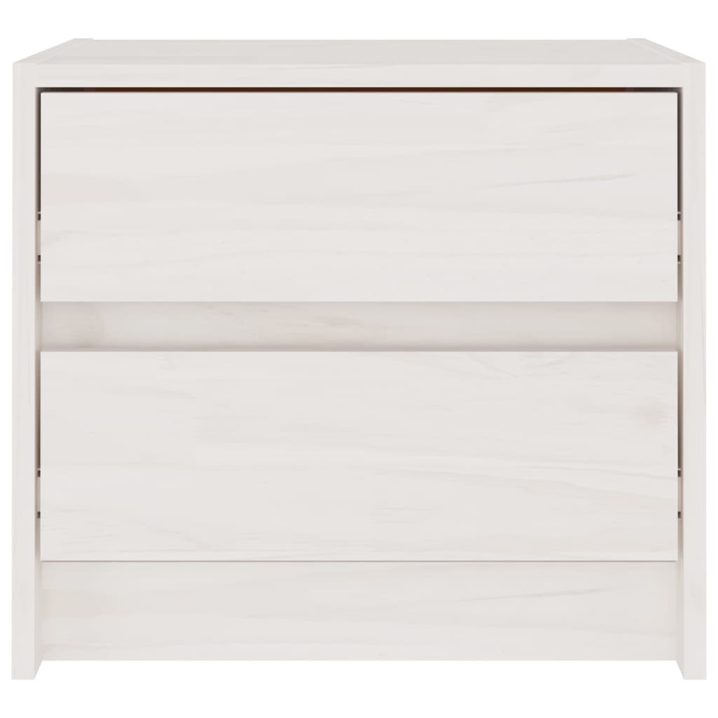 Bedside Cabinets 2 pcs White 40x30.5x35.5 cm Solid Pine Wood