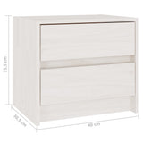 Bedside Cabinets 2 pcs White 40x30.5x35.5 cm Solid Pine Wood