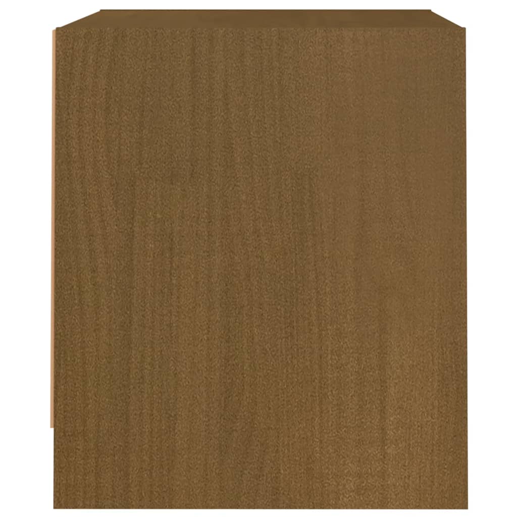 Bedside Cabinet Honey Brown 40x30.5x35.5 cm Solid Pine Wood