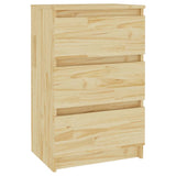 Bedside Cabinet 40x29.5x64 cm Solid Pine Wood - Front View