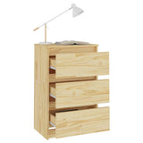 Bedside Cabinet 40x29.5x64 cm Solid Pine Wood - Side View