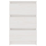 Bedside Cabinet White 40x29.5x64 cm Solid Pine Wood