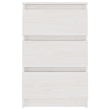 Bedside Cabinet White 40x29.5x64 cm Solid Pine Wood - Top-Down View