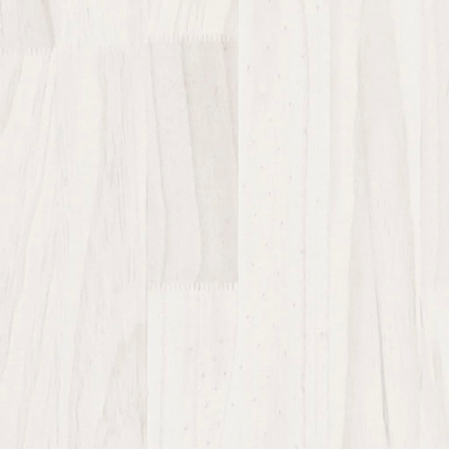 Bedside Cabinet White 40x29.5x64 cm Solid Pine Wood