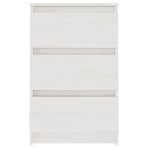 Bedside Cabinets 2 pcs White 40x29.5x64 cm Solid Pine Wood