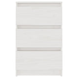 Bedside Cabinets 2 pcs White 40x29.5x64 cm Solid Pine Wood - Top-Down View