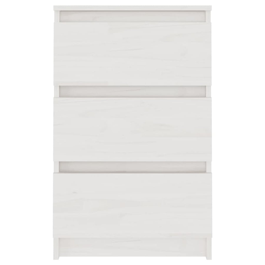 Bedside Cabinets 2 pcs White 40x29.5x64 cm Solid Pine Wood
