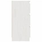 Bedside Cabinets 2 pcs White 40x29.5x64 cm Solid Pine Wood