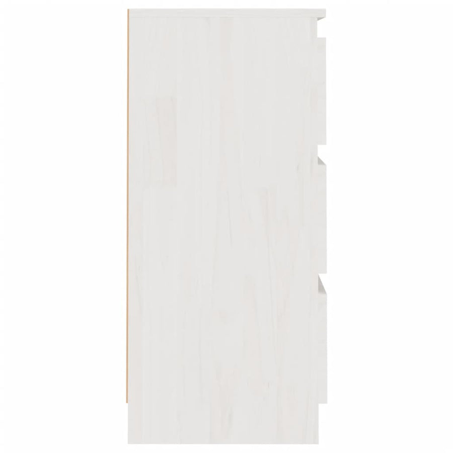 Bedside Cabinets 2 pcs White 40x29.5x64 cm Solid Pine Wood