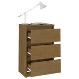 Bedside Cabinet Honey Brown 40x29.5x64 cm Solid Pine Wood - Side View