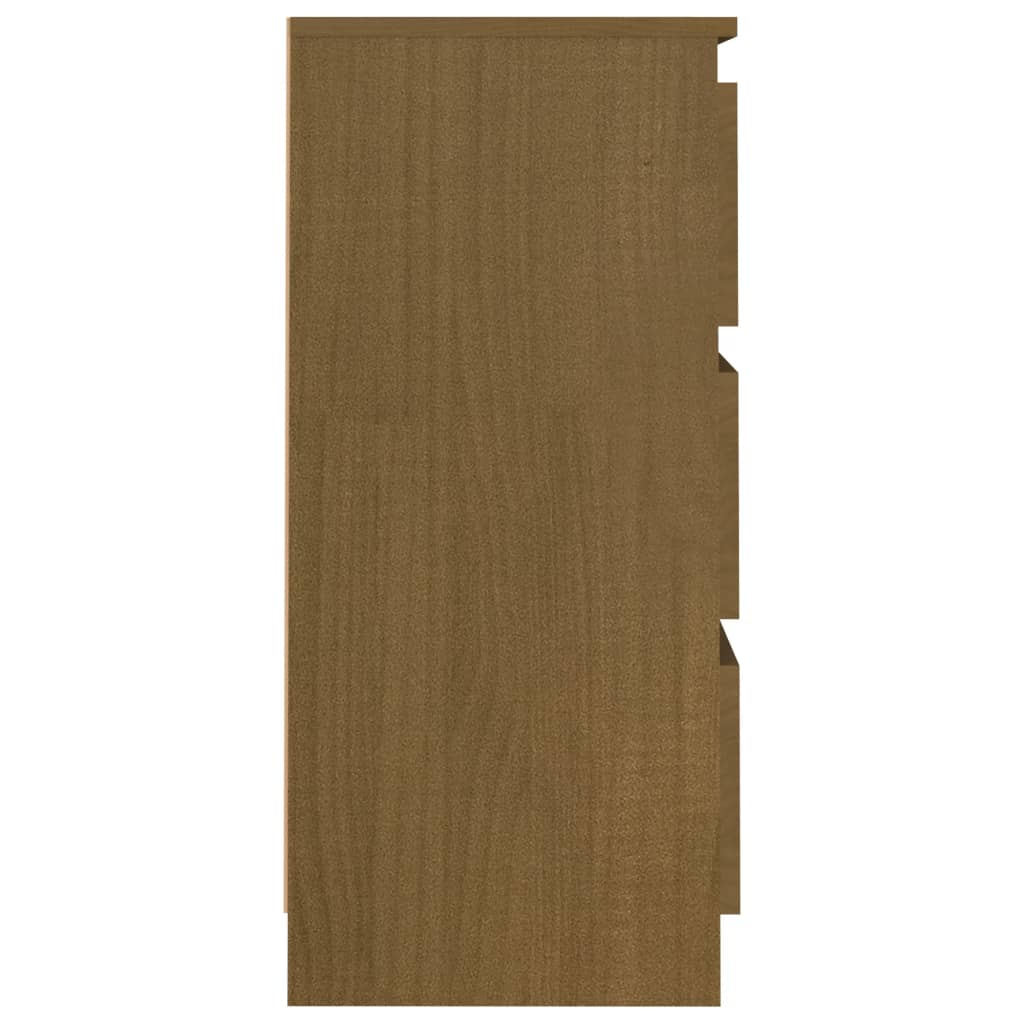 Bedside Cabinet Honey Brown 40x29.5x64 cm Solid Pine Wood