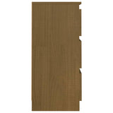 Bedside Cabinet Honey Brown 40x29.5x64 cm Solid Pine Wood - 45-Degree Angle