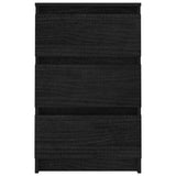 Bedside Cabinet Black 40x29.5x64 cm Solid Pine Wood - Top-Down View