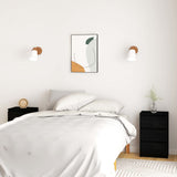 Bedside Cabinets 2 pcs Black 40x29.5x64 cm Solid Pine Wood