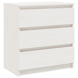 Bedside Cabinet White 60x36x64 cm Solid Pinewood