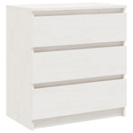 Bedside Cabinet White 60x36x64 cm Solid Pinewood
