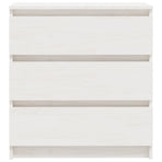Bedside Cabinet White 60x36x64 cm Solid Pinewood