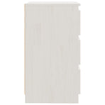 Bedside Cabinet White 60x36x64 cm Solid Pinewood