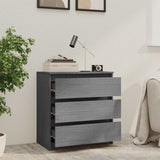Bedside Cabinet Grey 60x36x64 cm Solid Pinewood