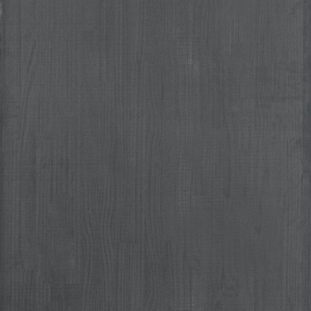 Bedside Cabinet Grey 60x36x64 cm Solid Pinewood