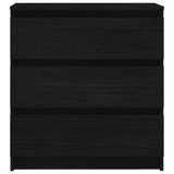 Bedside Cabinet Black 60x36x64 cm Solid Pinewood