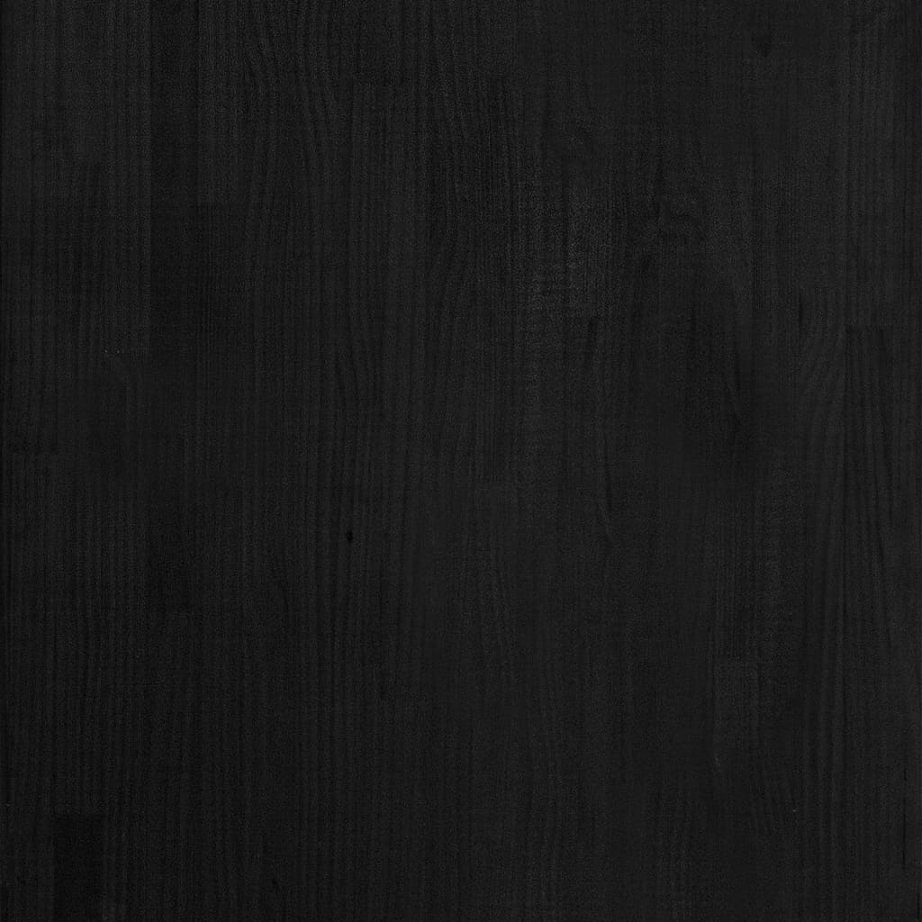 Bedside Cabinet Black 60x36x64 cm Solid Pinewood