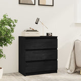 Bedside Cabinet Black 60x36x64 cm Solid Pinewood