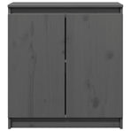 Side Cabinet Grey 60x36x65 cm Solid Pinewood
