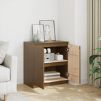 Side Cabinet Honey Brown 60x36x65 cm Solid Pinewood